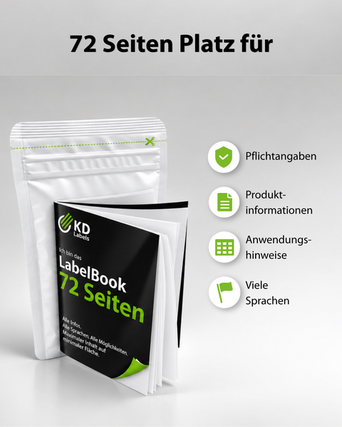 72 Seiten in einem Etikett 📖